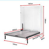 Queen Wall Bed in White Gloss – Space Saving Murphy Bed Kit with Black Door Handle - Extra Image