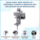 Solar Panel Roof Mount Kit – Universal Clamps & Brackets Set for Secure Solar Installation - Side View