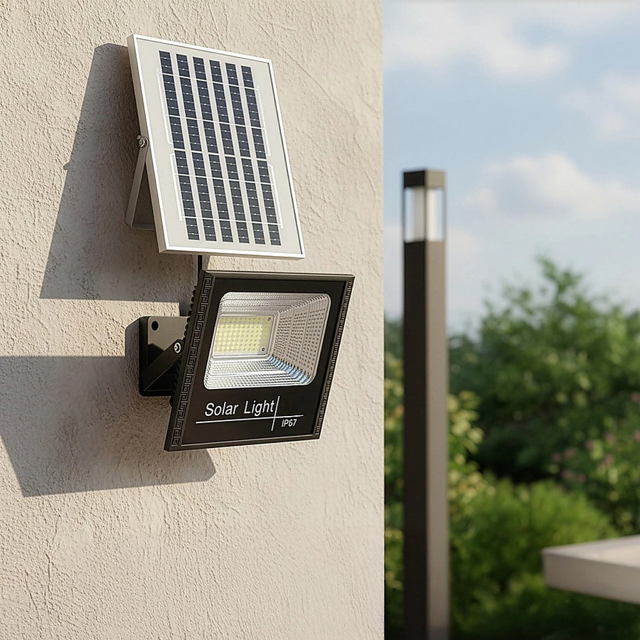 60W LED Solar Flood Light with Motion Sensor – Outdoor Security Lighting
