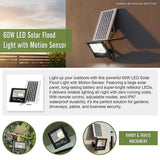 60W LED Solar Flood Light with Motion Sensor – Outdoor Security Lighting