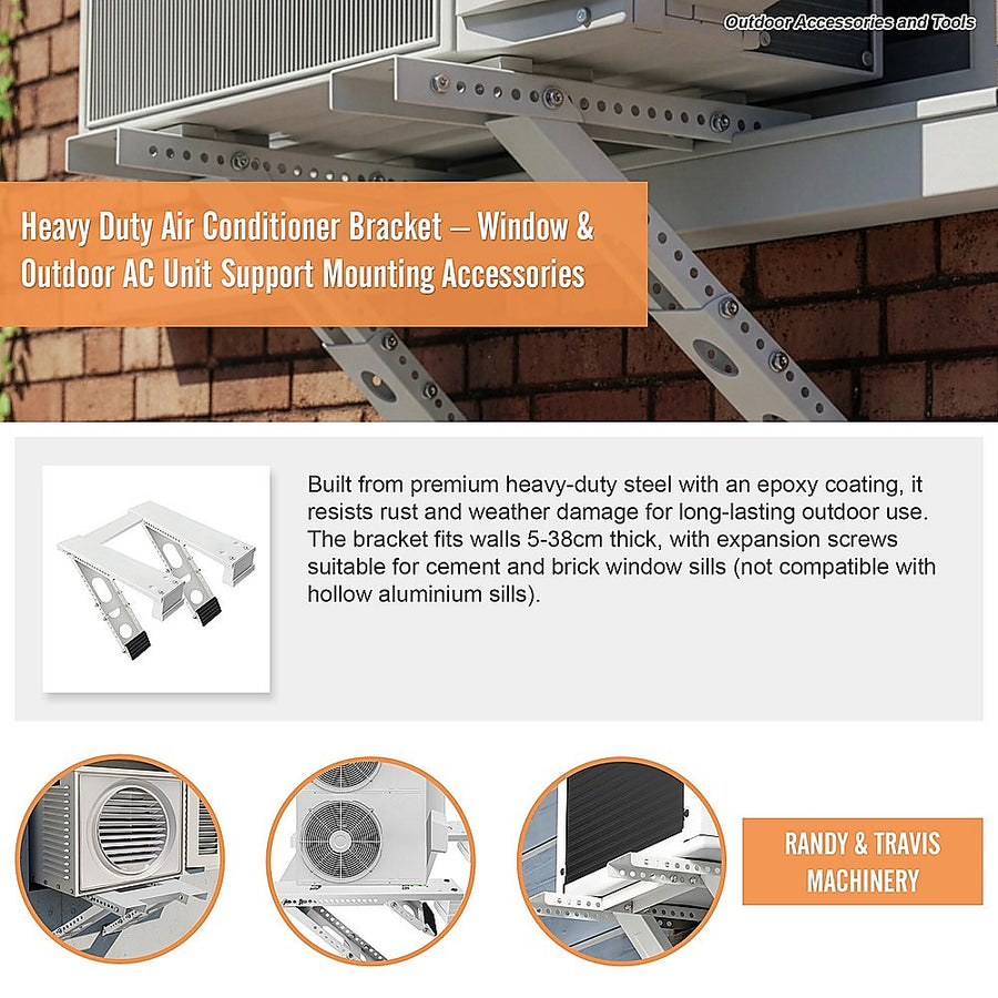 Heavy Duty Air Conditioner Bracket – Window & Outdoor AC Unit Support Mounting Accessories