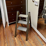 3 Step Ladder Foldable Lightweight – Anti-Slip Safety Stool for Home & Office - Front View