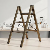 3 Step Ladder Foldable Lightweight – Anti-Slip Safety Stool for Home & Office - Side View