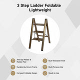3 Step Ladder Foldable Lightweight – Anti-Slip Safety Stool for Home & Office - Extra Image