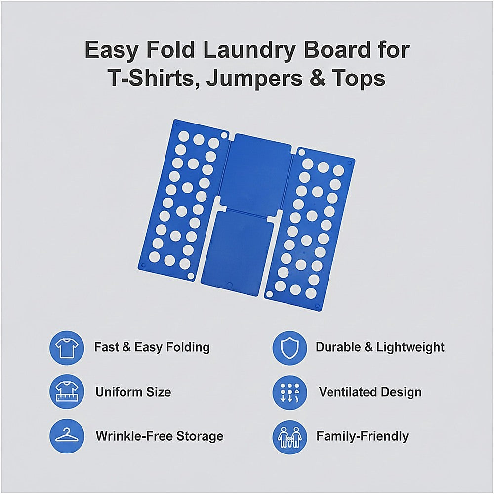 Adult Clothes Folder Organiser – Easy Fold Laundry Board for T-Shirts, Jumpers & Tops