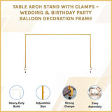Table Arch Stand with Clamps – Wedding & Birthday Party Balloon Decoration Frame