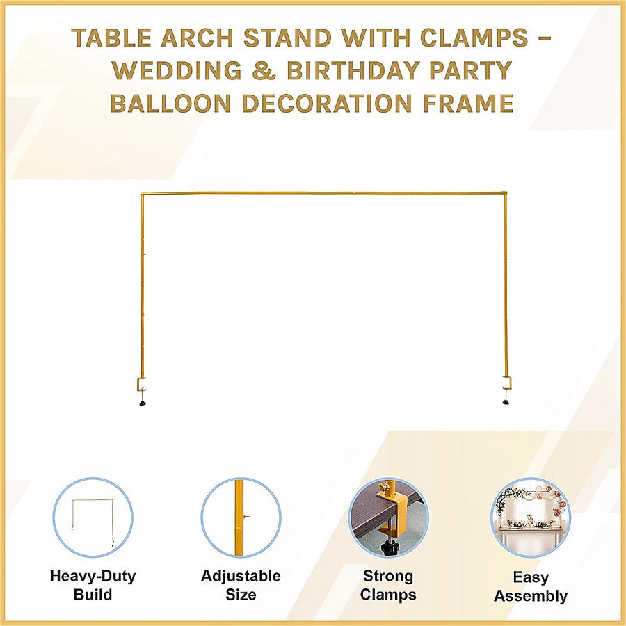 Table Arch Stand with Clamps – Wedding & Birthday Party Balloon Decoration Frame