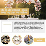 Table Arch Stand with Clamps – Wedding & Birthday Party Balloon Decoration Frame - Close-Up Angle