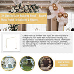 3m Wedding Arch Backdrop Stand – Square Metal Frame for Balloons & Flowers