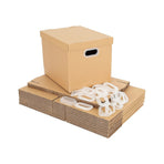 10Pcs Corrugated Cardboard Storage Boxes – Multi-Purpose Organising Cartons