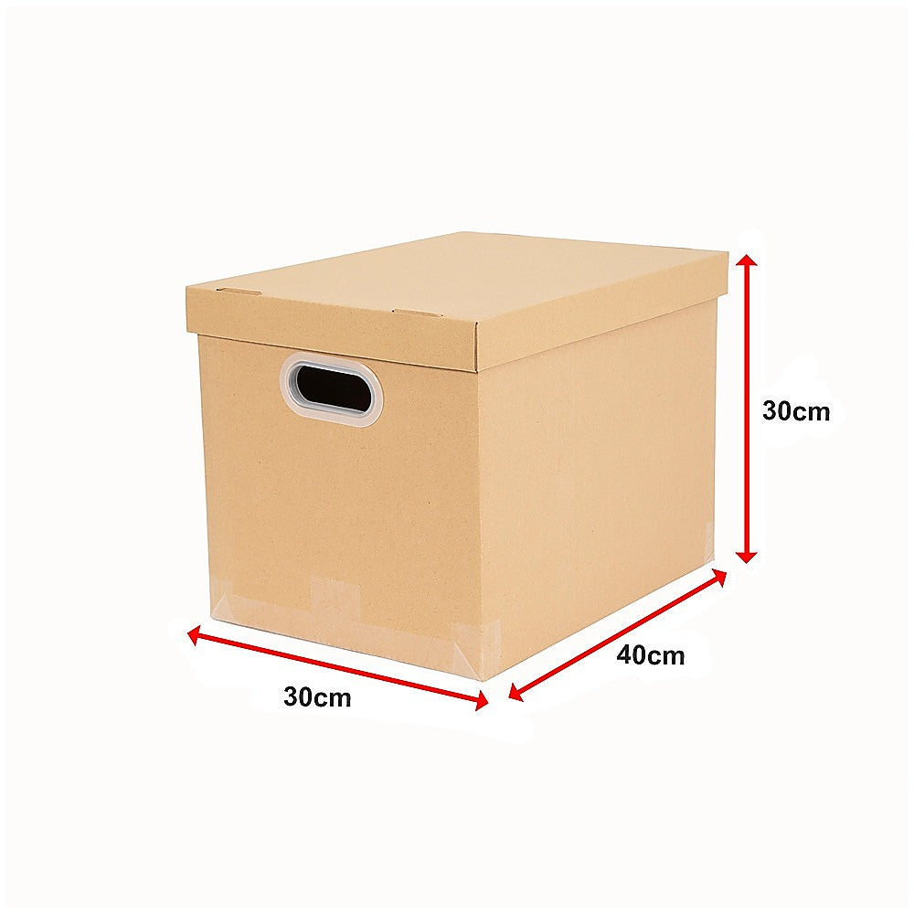 10Pcs Corrugated Cardboard Storage Boxes – Multi-Purpose Organising Cartons