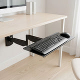 Wall Mount Keyboard Tray – Adjustable Folding Arm Workstation - Top-Down View