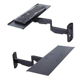 Wall Mount Keyboard Tray – Adjustable Folding Arm Workstation - Extra Image