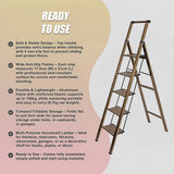 5 Step Ladder – Foldable Lightweight Aluminium with Anti-Slip Pedals - Extra Image