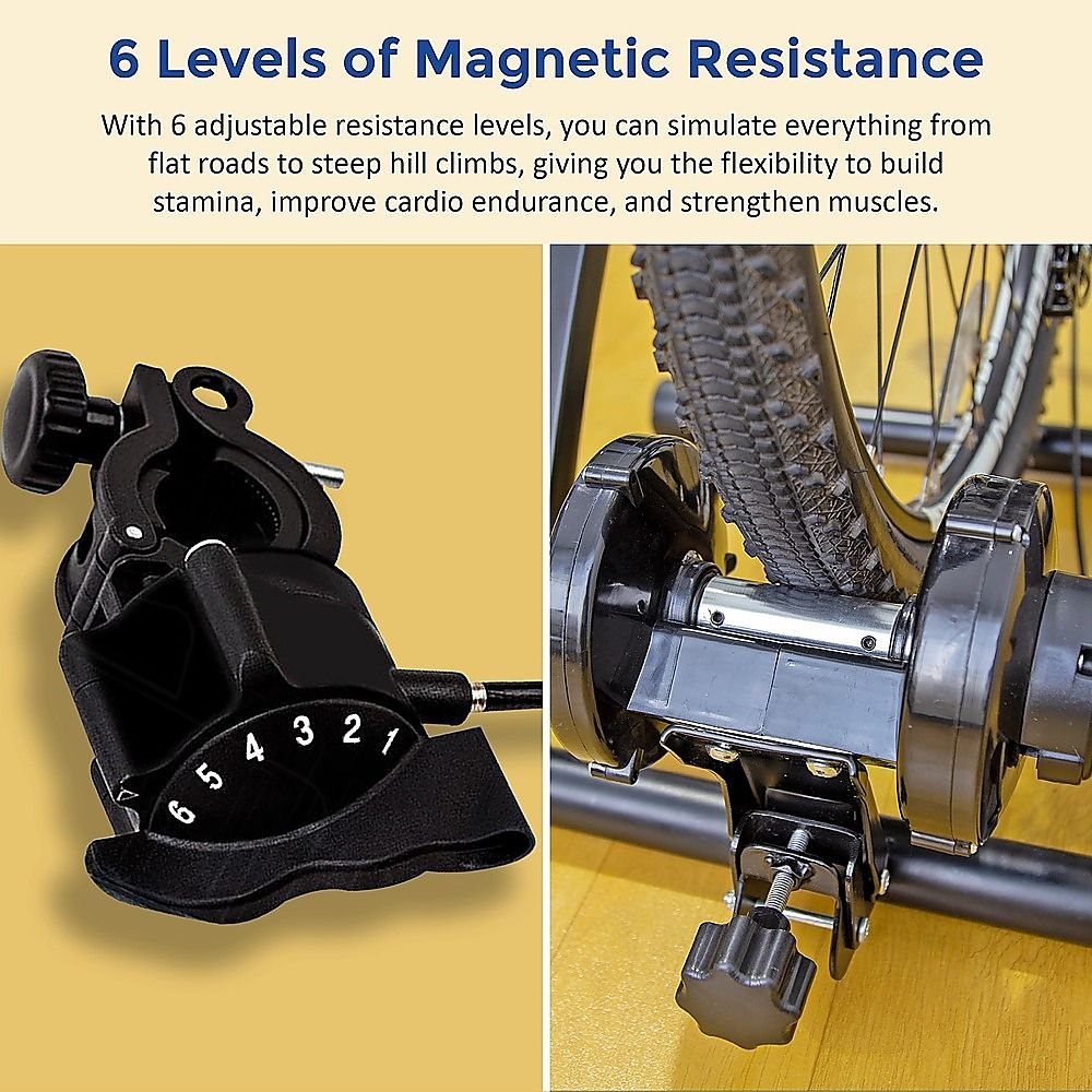 Indoor Bicycle Trainer – Magnetic Stationary Bike Stand for Home Fitness Workouts