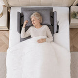Electric Adjustable Bed Backrest – Power Lift Support with Remote for Sitting & Comfort - Top-Down View