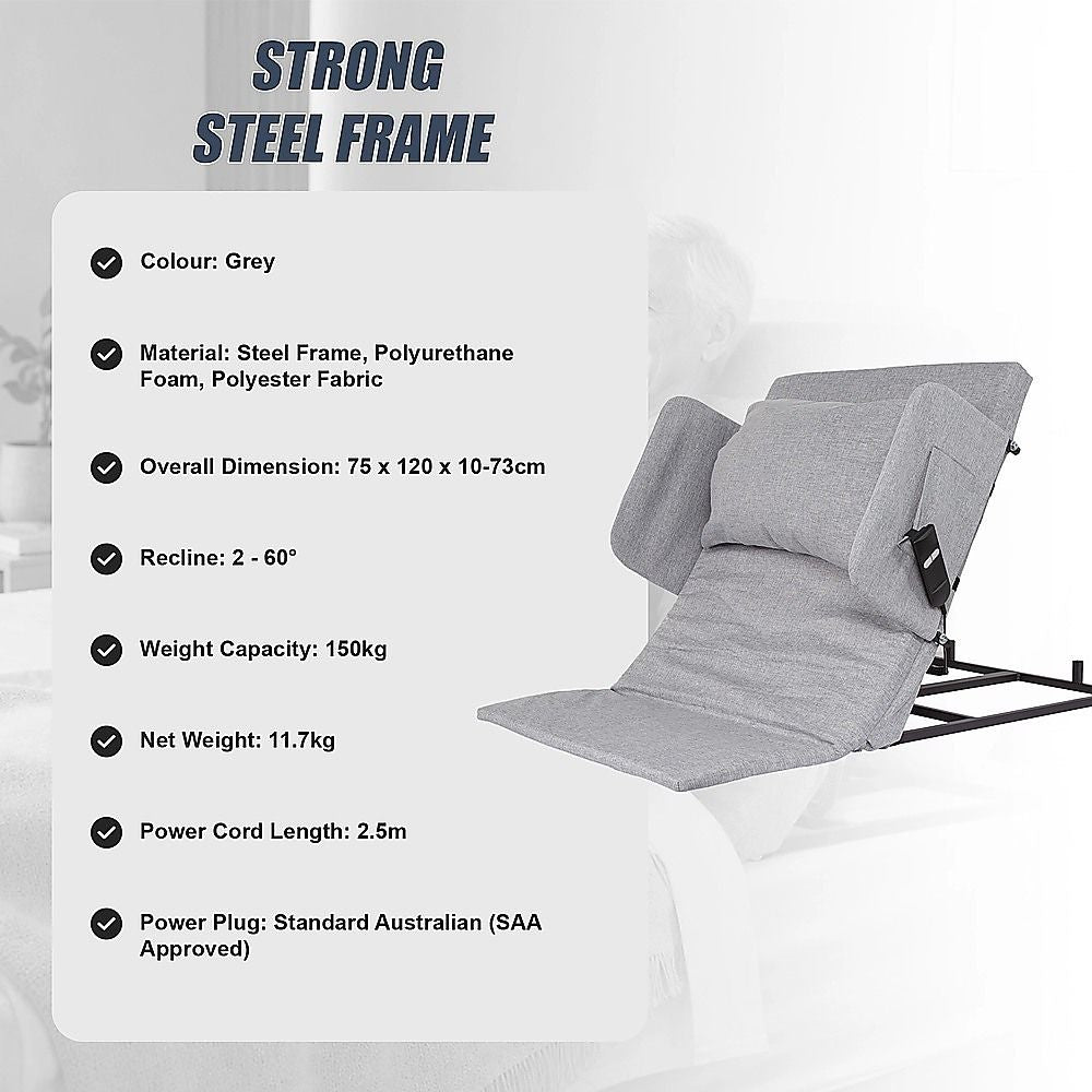 Electric Adjustable Bed Backrest – Power Lift Support with Remote for Sitting & Comfort