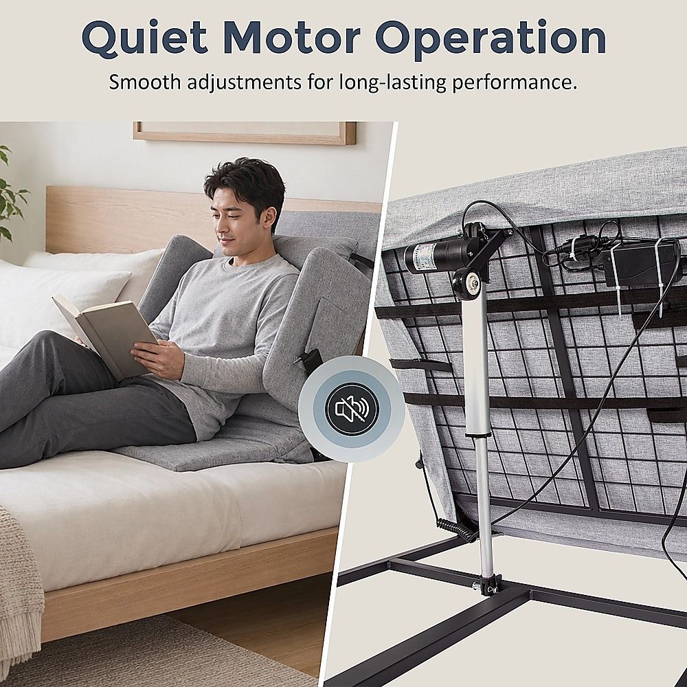 Electric Adjustable Bed Backrest – Power Lift Support with Remote for Sitting & Comfort