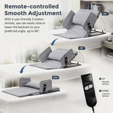 Electric Adjustable Bed Backrest – Power Lift Support with Remote for Sitting & Comfort - Low Angle