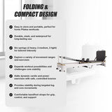 Folding Pilates Reformer Machine – Home Workout Bed for Full Body Fitness Training - 45-Degree Angle