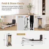 Folding Pilates Reformer Machine – Home Workout Bed for Full Body Fitness Training - Extra Image