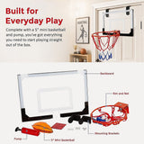 Indoor Mini Basketball Hoop Set – Door Mounted Backboard Kit with Ring & Ball - Extra Image