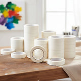 72 x White Masking Tape Rolls – 24mm x 50m Painters Adhesive Tape for Painting - Front View