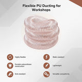 5m Dust Extraction Hose 100mm – Flexible PU Ducting for Workshops
