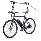 Heavy Duty Bike Hoist Pulley Lift – Garage Ceiling Bicycle Storage Rack w/ Lock