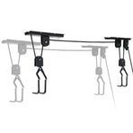 Heavy Duty Bike Hoist Pulley Lift – Garage Ceiling Bicycle Storage Rack w/ Lock