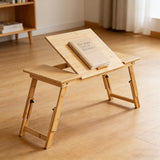 Folding Laptop Bed Table – Portable Rectangular Desk for Bedroom & Home Workstation - Front View