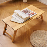 Folding Laptop Bed Table – Portable Rectangular Desk for Bedroom & Home Workstation - Side View