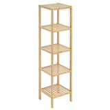 5 Tier Bookshelf Storage Bookcase Shelving Unit for Home Office - Top-Down View