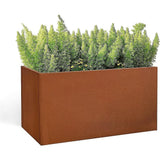 Corten Steel Planter Box 62x40x39cm Outdoor Garden Raised Bed Rust Finish