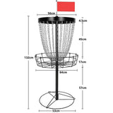 Disc Golf Basket 24 Chain Portable Target with 6 Discs Set - Extra Image