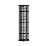 360 Rotating Bookshelf Bamboo Storage Display Rack Shelving in Black