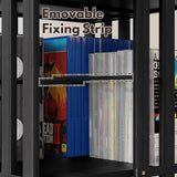 360 Rotating Bookshelf Bamboo Storage Display Rack Shelving in Black - Extra Image
