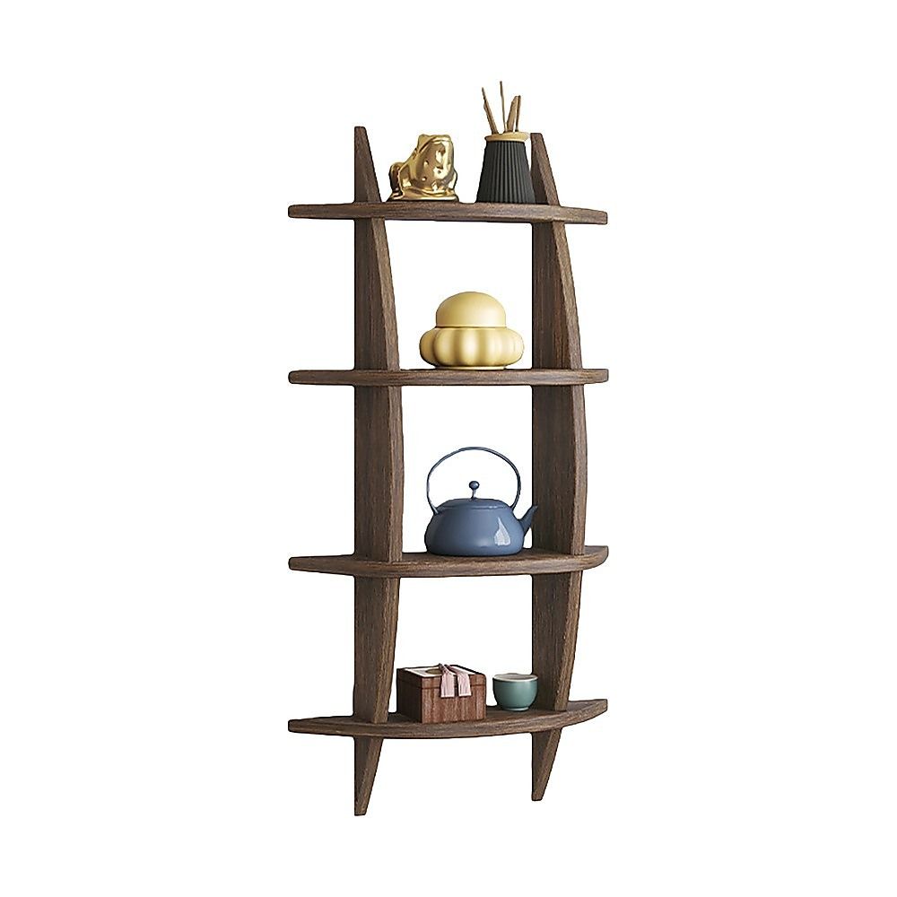 Wall Mounted Solid Wood Shelf Display Stand for Home & Office