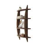 Wall Mounted Solid Wood Shelf Display Stand for Home & Office - Rear View