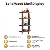 Wall Mounted Solid Wood Shelf Display Stand for Home & Office - Extra Image