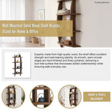 Wall Mounted Solid Wood Shelf Display Stand for Home & Office
