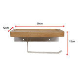 Toilet Paper Holder with Shelf Wall Mounted Bathroom Storage - Extra Image