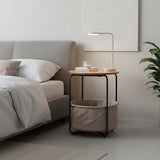 Modern Bedside Table Nightstand Storage for Bedroom or Living Room - Front View