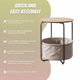 Modern Bedside Table Nightstand Storage for Bedroom or Living Room