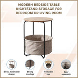 Modern Bedside Table Nightstand Storage for Bedroom or Living Room - Close-Up Angle