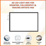 A2 LED Light Box for Drawing, Calligraphy & Tracing Artists Pad - Side View