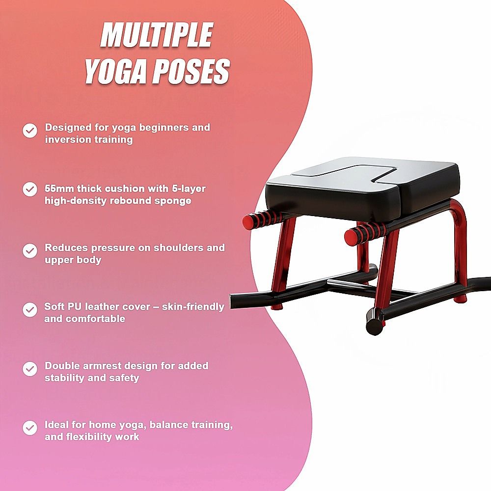Headstand Yoga Bench with Padded Support for Inversion Training
