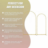 Arch Backdrop Stand with White & Yellow Cover Set for Weddings Events - 45-Degree Angle