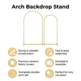 Arch Backdrop Stand with White & Yellow Cover Set for Weddings Events - Extra Image