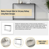 Modern Console Table for Entryway Hallway Living Room Storage - Rear View